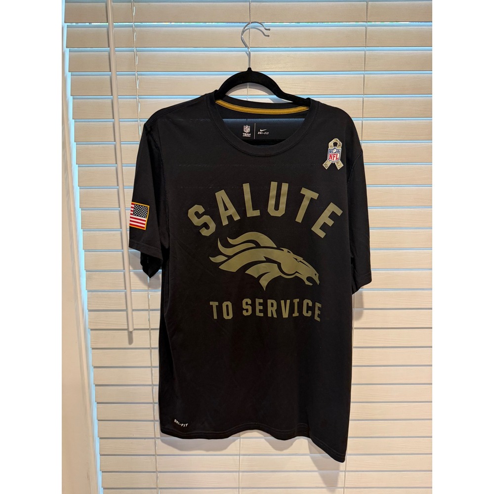 Nike Mens Denver Broncos Salute to Service Dri-FIT T-Shirt Black Large